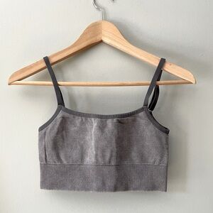 Lilias Active “Lounge Collection” gray seamless sports bra - sz. S